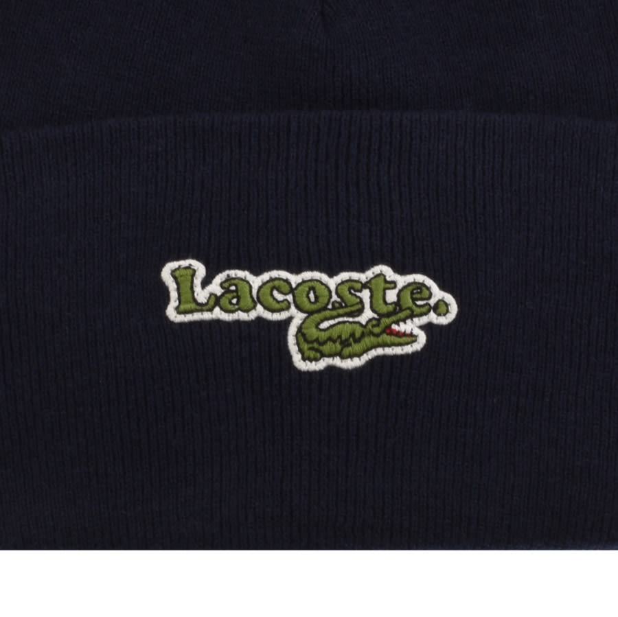 Alternative Image for ProductLacoste Logo Beanie Hat Navy3